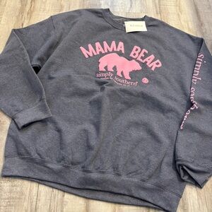 Simply Southern Mana Bear Crew Neck Sweatshirt XL